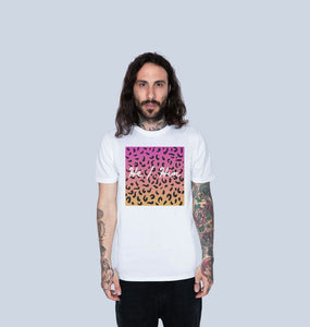 He Him leopard print T-shirt