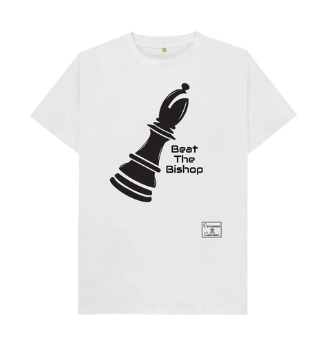 White Mens Beat the Bishop T-shirt