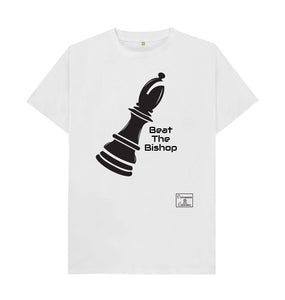 White Mens Beat the Bishop T-shirt