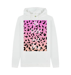 White Be Wild and Free Leopard print Adult Hoodie
