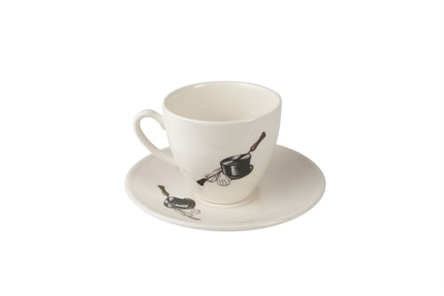 Riding Hat & Crop Tea Cup & Saucer