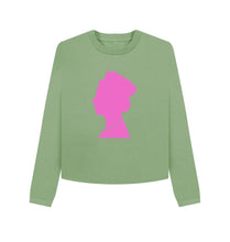 Sage Queen Elizabeth II Boxy Top