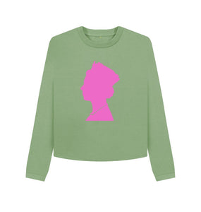 Sage Queen Elizabeth II Boxy Top