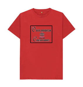 Red Womenswear Outlandish Creations Brand T-shirt