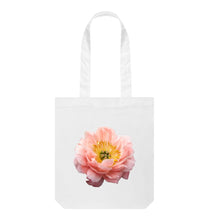 White Peony tote bag