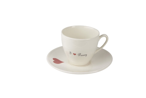 I Love Pussy Tea Cup & Saucer