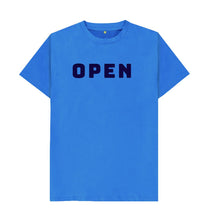 Bright Blue Open Closed T-shirt