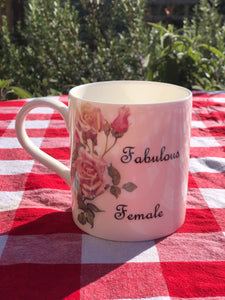 Fabulous Female pink floral mug