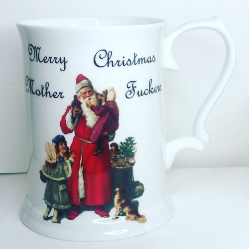 ‘Merry Christmas Mother Fuckers’ Christmas tankard