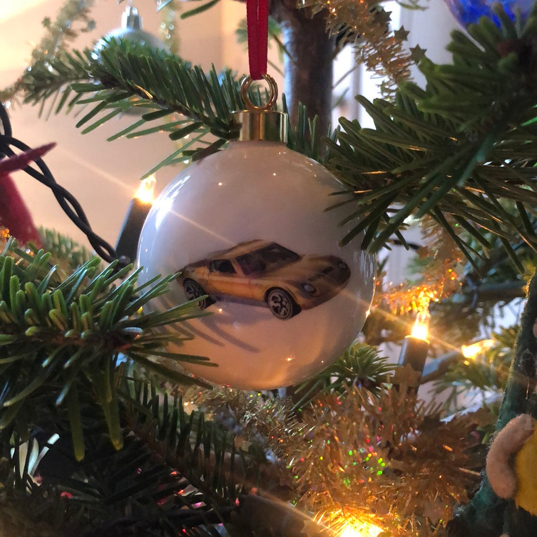 Golden Car Christmas Bauble