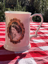 Double sided Queen Elizabeth II Platinum Jubilee 3/4 pink tankard