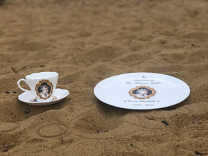 Commemorative Platinum Jubilee fine bone china plate - my gift to Queen Elizabeth II - not for sale
