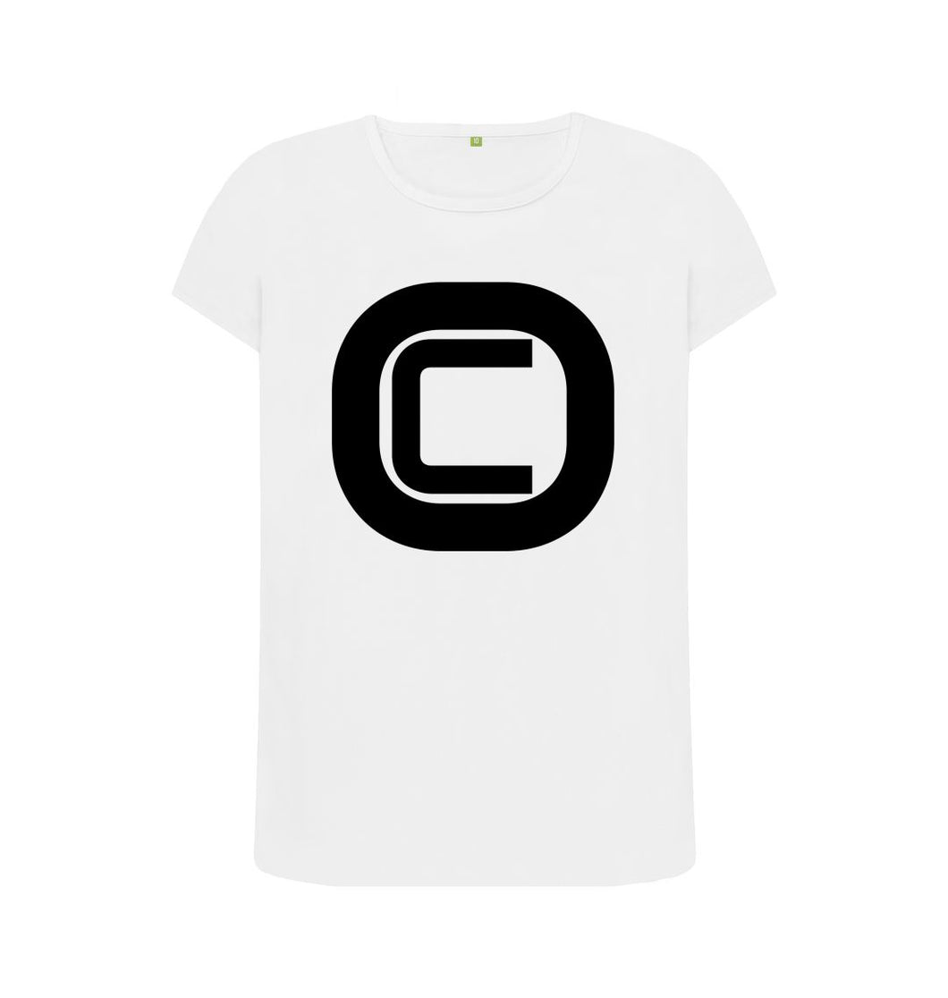 White Womenswear Outlandish Creations Logo T-shirt