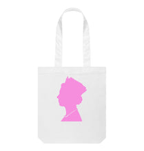 White Queen Elizabeth II Silhouette Tote Bag