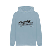 Stone Blue Kids Biker Hoodie
