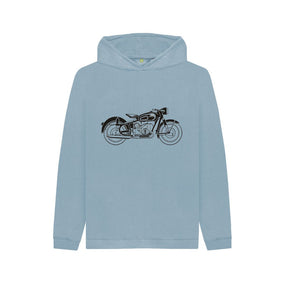 Stone Blue Kids Biker Hoodie