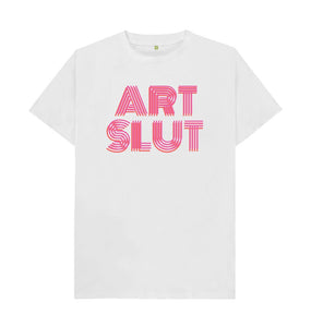 White Adult Art Slut T-shirt
