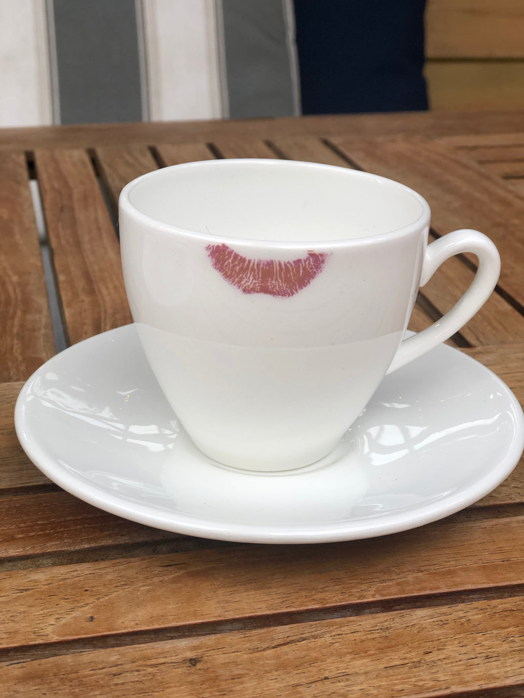 Kiss Tea Cup and Saucer