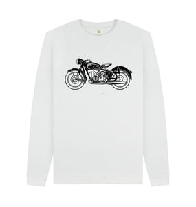 White Biker Sweatshirt