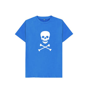 Bright Blue Kids Pirate (Skull and Crossbones) T-shirt