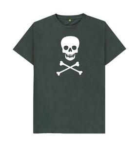Dark Grey Unisex Pirate (Skull & Crossbones) T-shirt