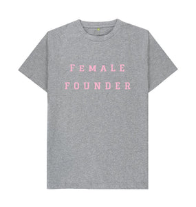 Athletic Grey Female Founder Crew Neck T-shirt