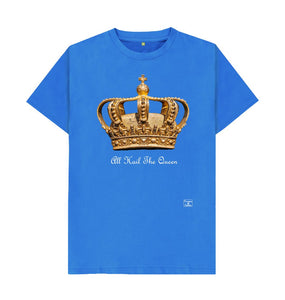 Bright Blue All Hail The Queen T-shirt