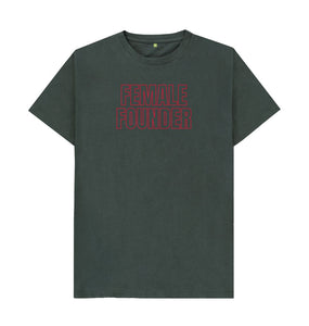 Dark Grey Larger Fit Female Founder T-shirt