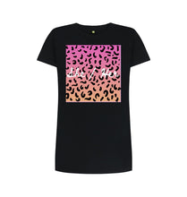 Black She Her Shirt Leopard Print Dress