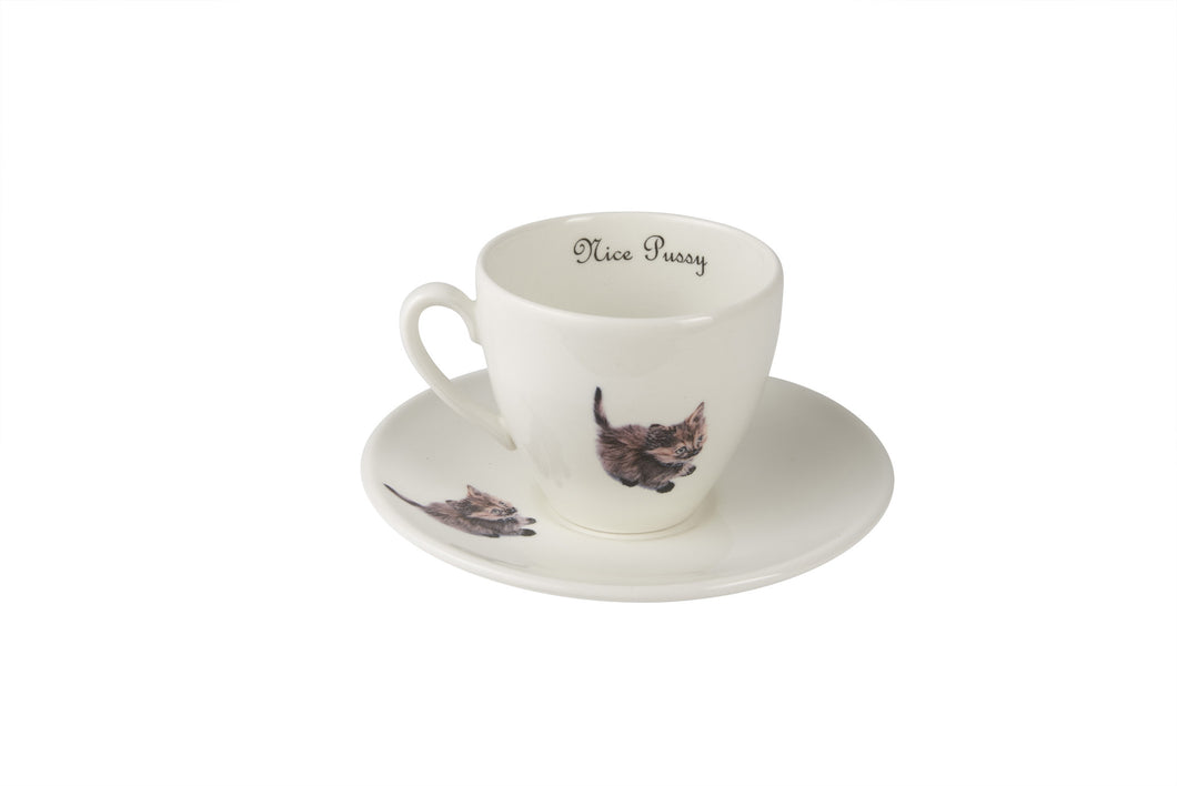 Nice Pussy Tea Cup & Saucer