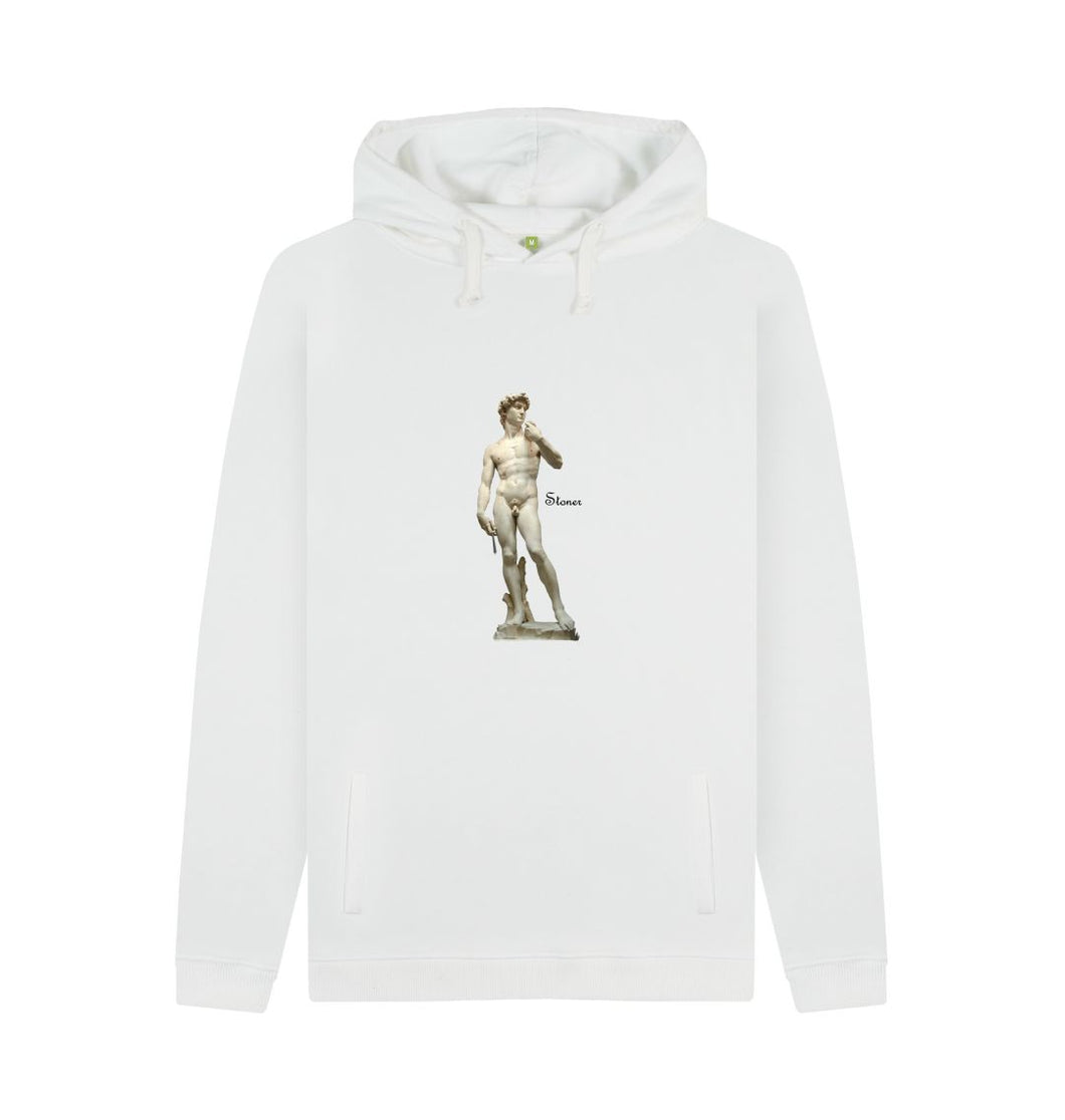 White Unisex Stoner David Hoodie
