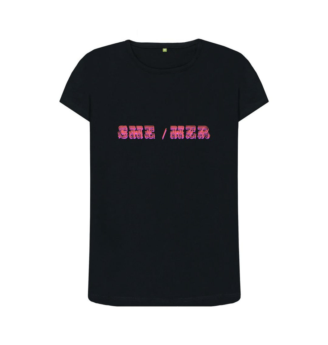 Black She Her T-shirt 2