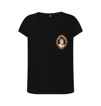 Black Queen Elizabeth II on left hand side T-shirt
