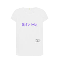 White Womenswear Bite Me T-shirt