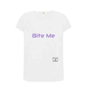 White Womenswear Bite Me T-shirt
