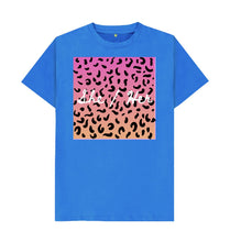 Bright Blue She \/ Her Leopard Print T-shirt