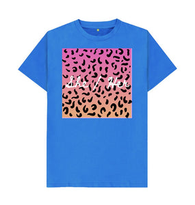Bright Blue She \/ Her Leopard Print T-shirt