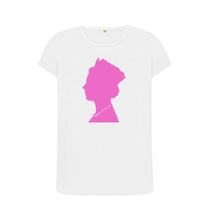 White Women's Queen Crew Neck T-shirt