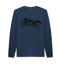 Navy Blue Biker Sweatshirt