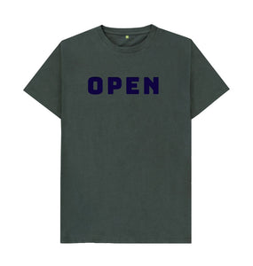 Dark Grey Open Closed T-shirt