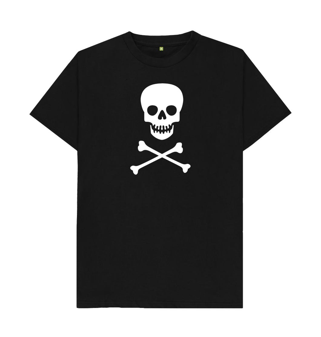 Black Unisex Pirate (Skull & Crossbones) T-shirt