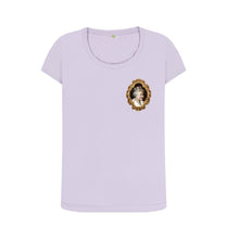 Violet Queen Elizabeth II on left hand side T-shirt