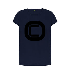 Navy Blue Womenswear Outlandish Creations Logo T-shirt