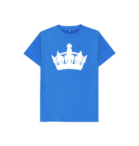 Bright Blue Kids White Crown T-shirt