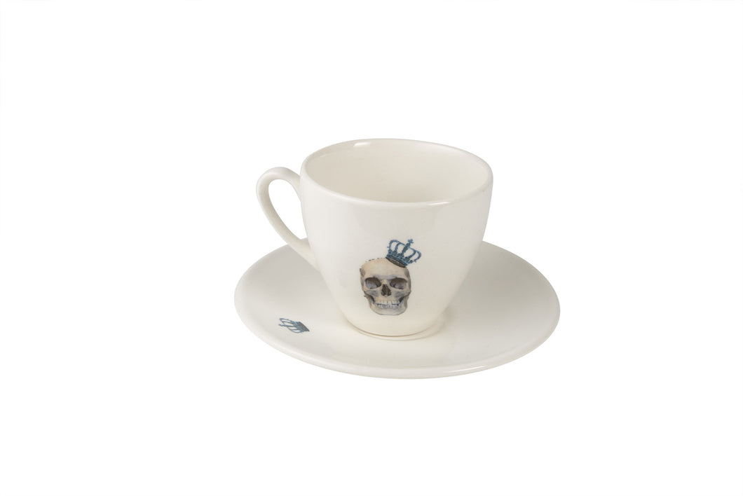 Skull & Crown Tea Cup & Saucer