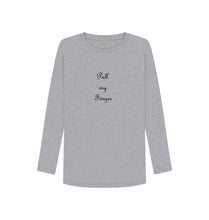 Athletic Grey Pull my Finger Long-Sleeve T-shirt 2
