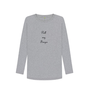 Athletic Grey Pull my Finger Long-Sleeve T-shirt 2