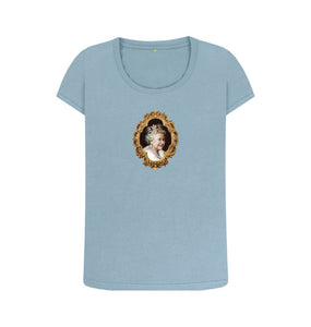 Stone Blue Scoop Neck Women's Queen Elizabeth II T-shirt