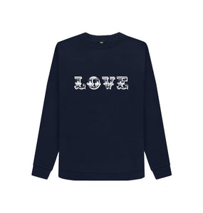 Navy Blue Dark Love Sweatshirt