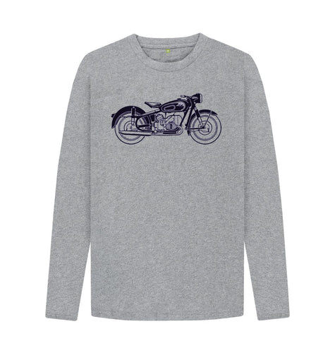 Athletic Grey Long Sleeve Biker T-shirt